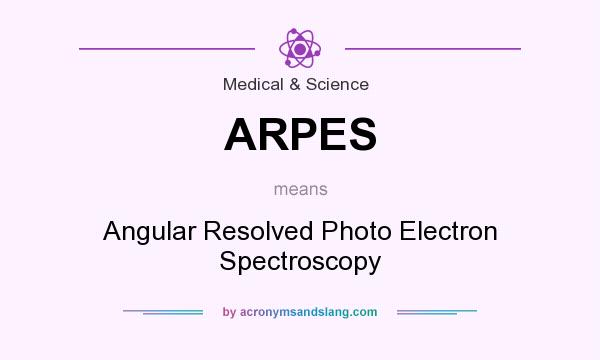 What does ARPES mean? It stands for Angular Resolved Photo Electron Spectroscopy