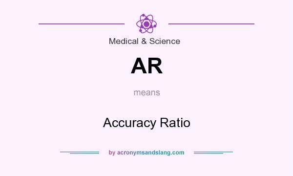 What does AR mean? It stands for Accuracy Ratio