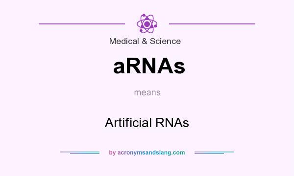 What does aRNAs mean? It stands for Artificial RNAs