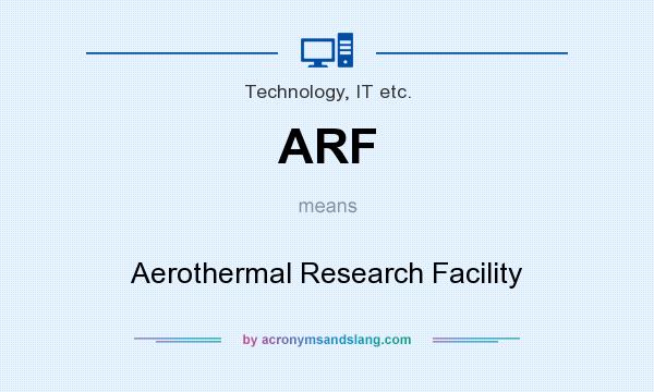 What does ARF mean? It stands for Aerothermal Research Facility