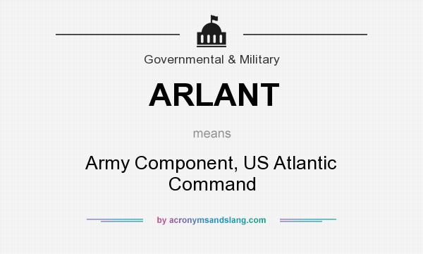 What does ARLANT mean? It stands for Army Component, US Atlantic Command
