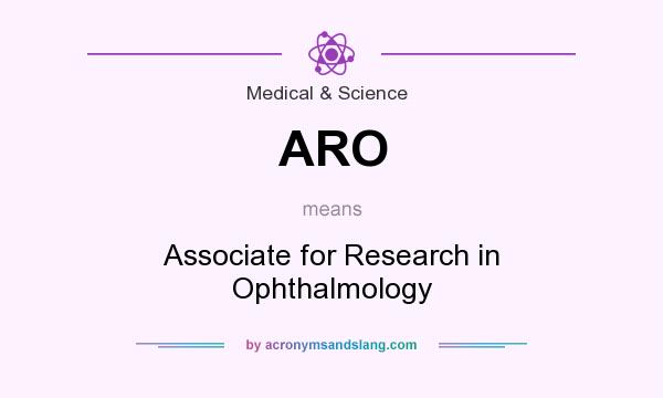 What does ARO mean? It stands for Associate for Research in Ophthalmology