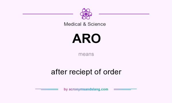 What does ARO mean? It stands for after reciept of order