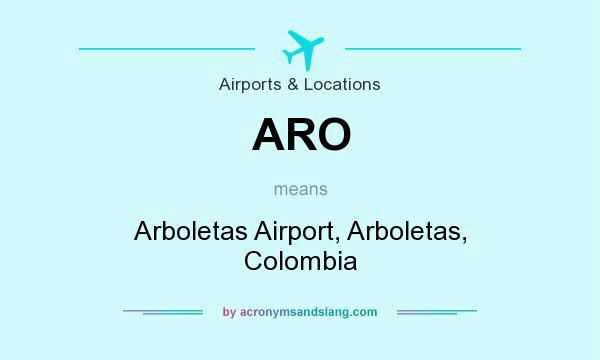 What does ARO mean? It stands for Arboletas Airport, Arboletas, Colombia