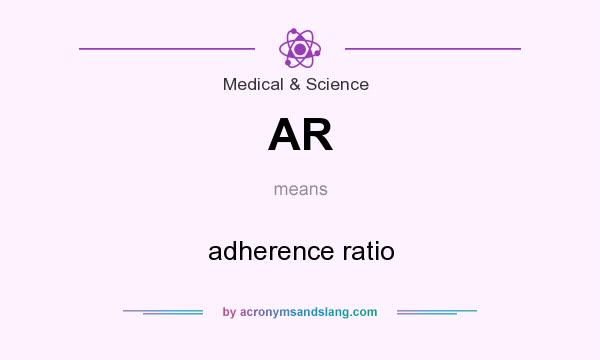 What does AR mean? It stands for adherence ratio