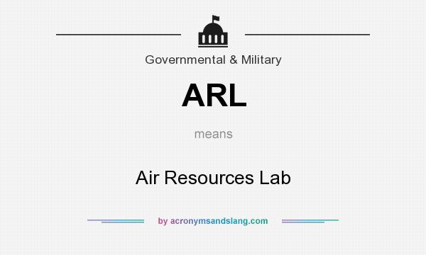 What does ARL mean? It stands for Air Resources Lab