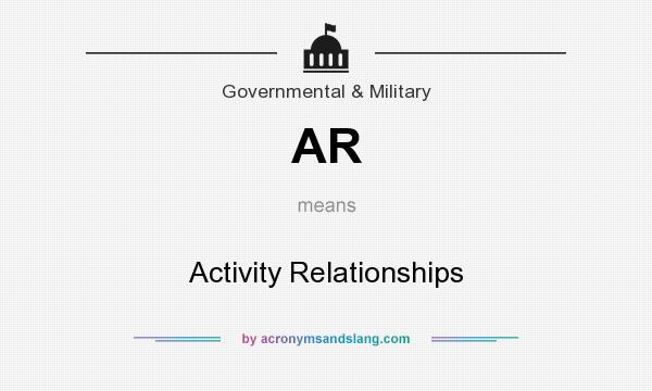 What does AR mean? It stands for Activity Relationships