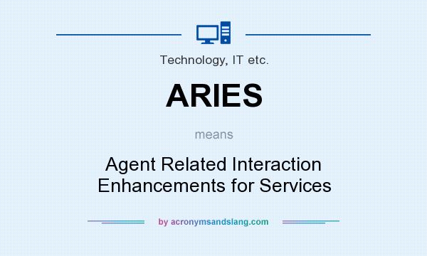 What does ARIES mean? It stands for Agent Related Interaction Enhancements for Services