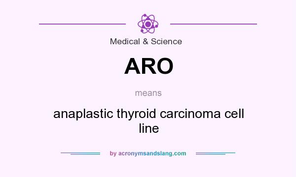 What does ARO mean? It stands for anaplastic thyroid carcinoma cell line