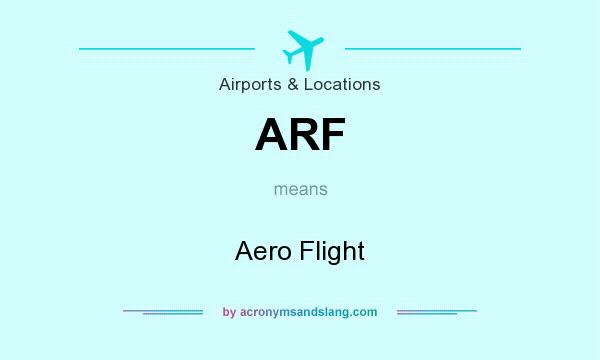 What does ARF mean? It stands for Aero Flight