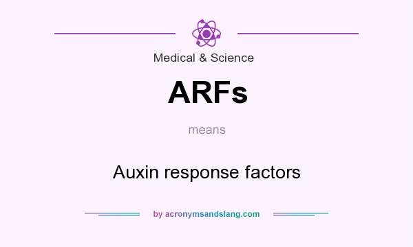 What does ARFs mean? It stands for Auxin response factors