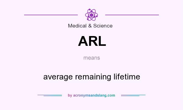 What does ARL mean? It stands for average remaining lifetime