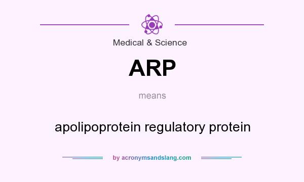 What does ARP mean? It stands for apolipoprotein regulatory protein