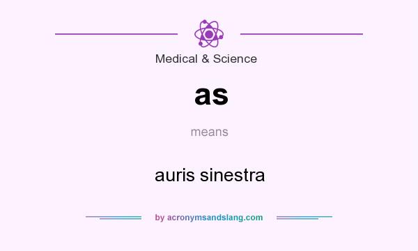 What does as mean? It stands for auris sinestra