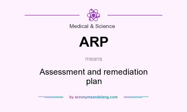 What does ARP mean? It stands for Assessment and remediation plan