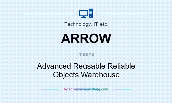 What does ARROW mean? It stands for Advanced Reusable Reliable Objects Warehouse