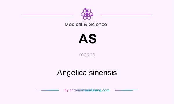 What does AS mean? It stands for Angelica sinensis