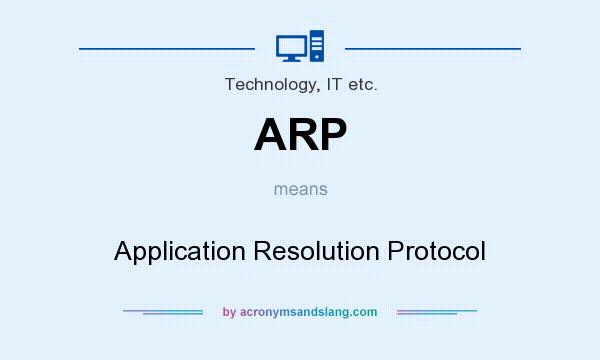 What does ARP mean? It stands for Application Resolution Protocol