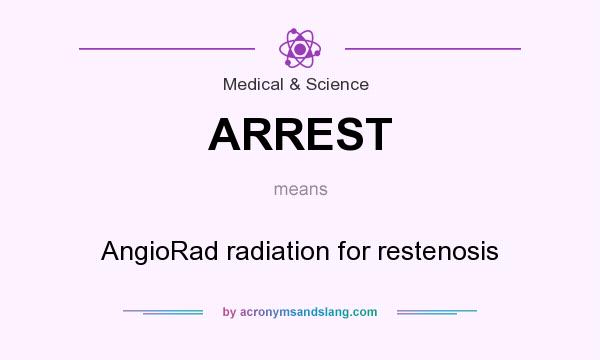 What does ARREST mean? It stands for AngioRad radiation for restenosis