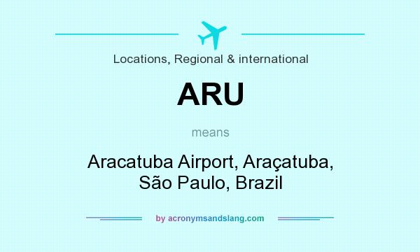 What does ARU mean? It stands for Aracatuba Airport, Araçatuba, São Paulo, Brazil