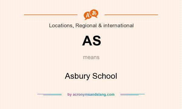 What does AS mean? It stands for Asbury School