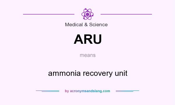 What does ARU mean? It stands for ammonia recovery unit