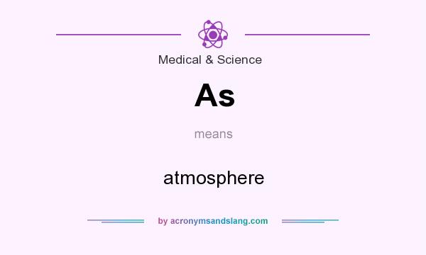 What does As mean? It stands for atmosphere