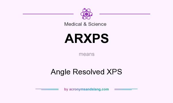 What does ARXPS mean? It stands for Angle Resolved XPS