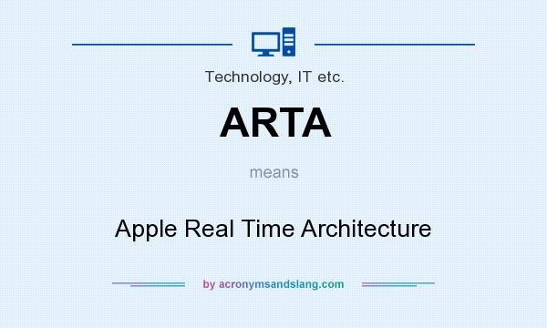 What does ARTA mean? It stands for Apple Real Time Architecture