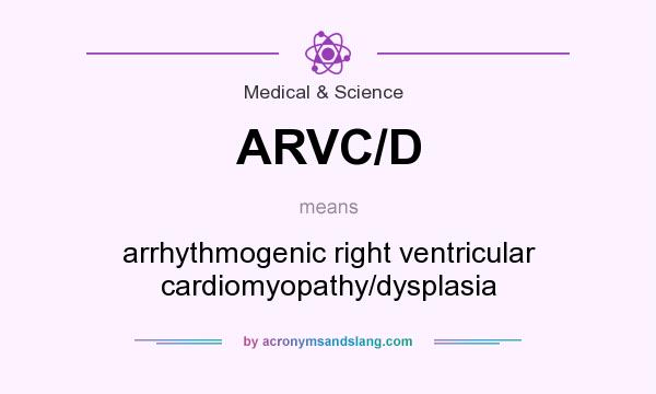 What does ARVC/D mean? It stands for arrhythmogenic right ventricular cardiomyopathy/dysplasia