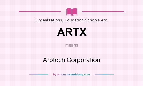 What does ARTX mean? It stands for Arotech Corporation