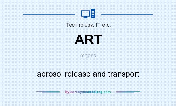 What does ART mean? It stands for aerosol release and transport