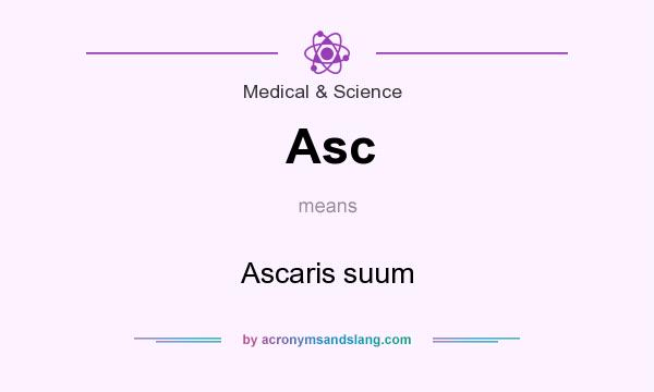 What does Asc mean? It stands for Ascaris suum