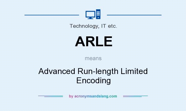 What does ARLE mean? It stands for Advanced Run-length Limited Encoding