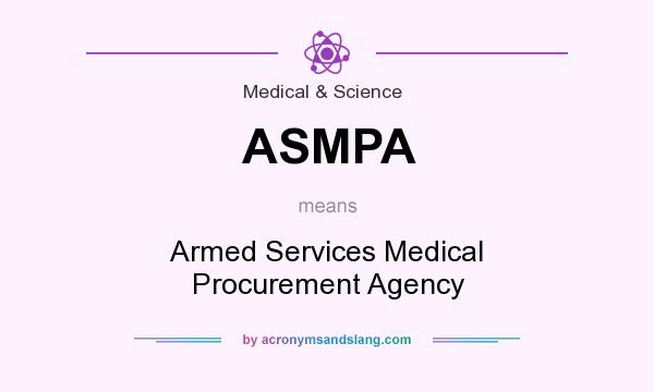 What does ASMPA mean? It stands for Armed Services Medical Procurement Agency