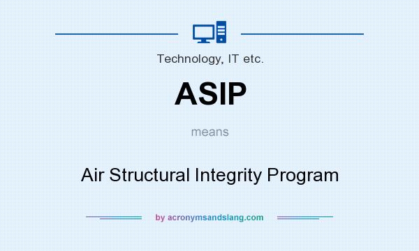 What does ASIP mean? It stands for Air Structural Integrity Program