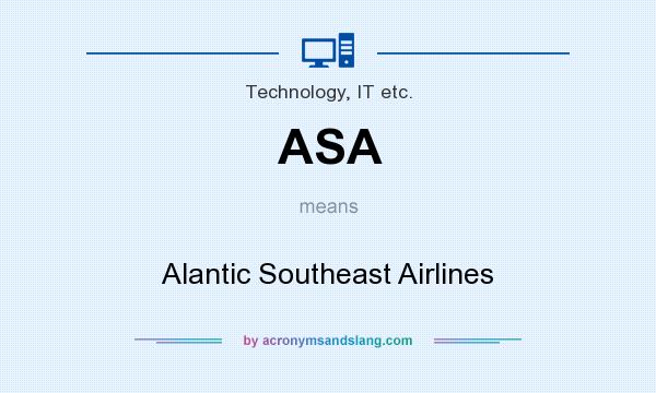 What does ASA mean? It stands for Alantic Southeast Airlines