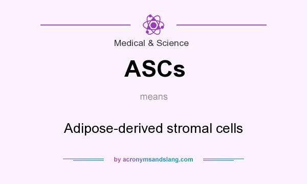 What does ASCs mean? It stands for Adipose-derived stromal cells