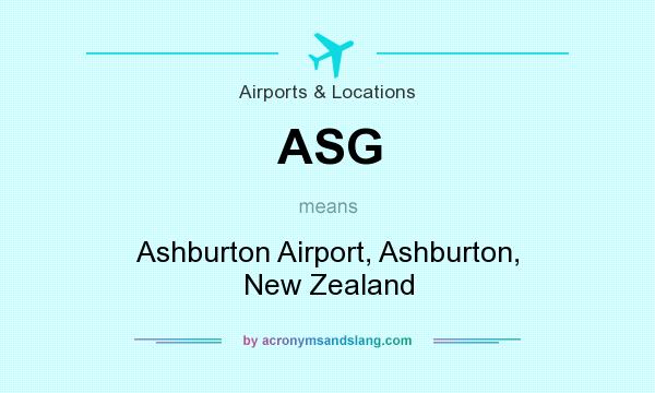 What does ASG mean? It stands for Ashburton Airport, Ashburton, New Zealand