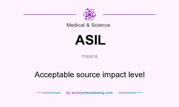 What does ASIL mean? It stands for Acceptable source impact level