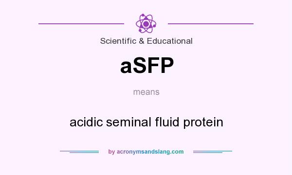 What does aSFP mean? It stands for acidic seminal fluid protein