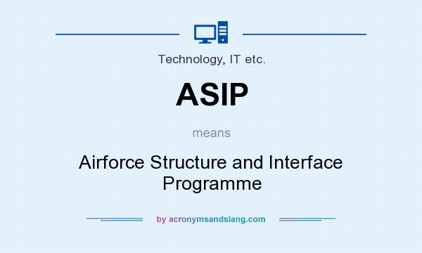 What does ASIP mean? It stands for Airforce Structure and Interface Programme