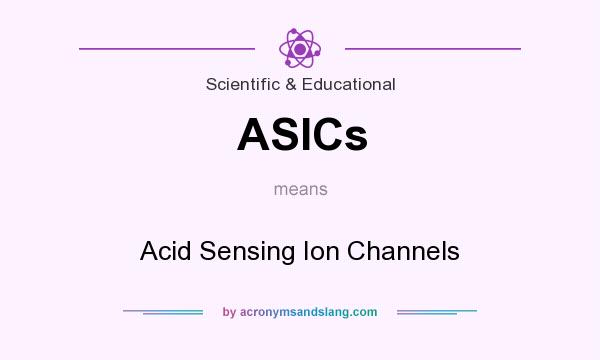 What does ASICs mean? It stands for Acid Sensing Ion Channels