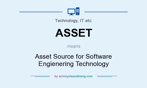 What does ASSET mean? It stands for Asset Source for Software Engienering Technology