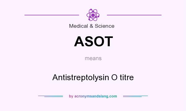 What does ASOT mean? It stands for Antistreptolysin O titre