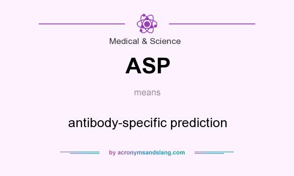What does ASP mean? It stands for antibody-specific prediction