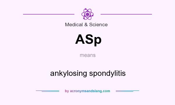 What does ASp mean? It stands for ankylosing spondylitis