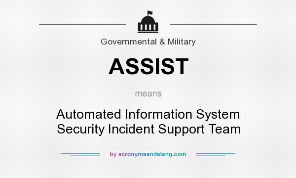 What does ASSIST mean? It stands for Automated Information System Security Incident Support Team