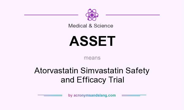 What does ASSET mean? It stands for Atorvastatin Simvastatin Safety and Efficacy Trial