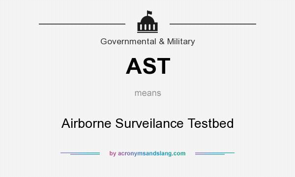 What does AST mean? It stands for Airborne Surveilance Testbed